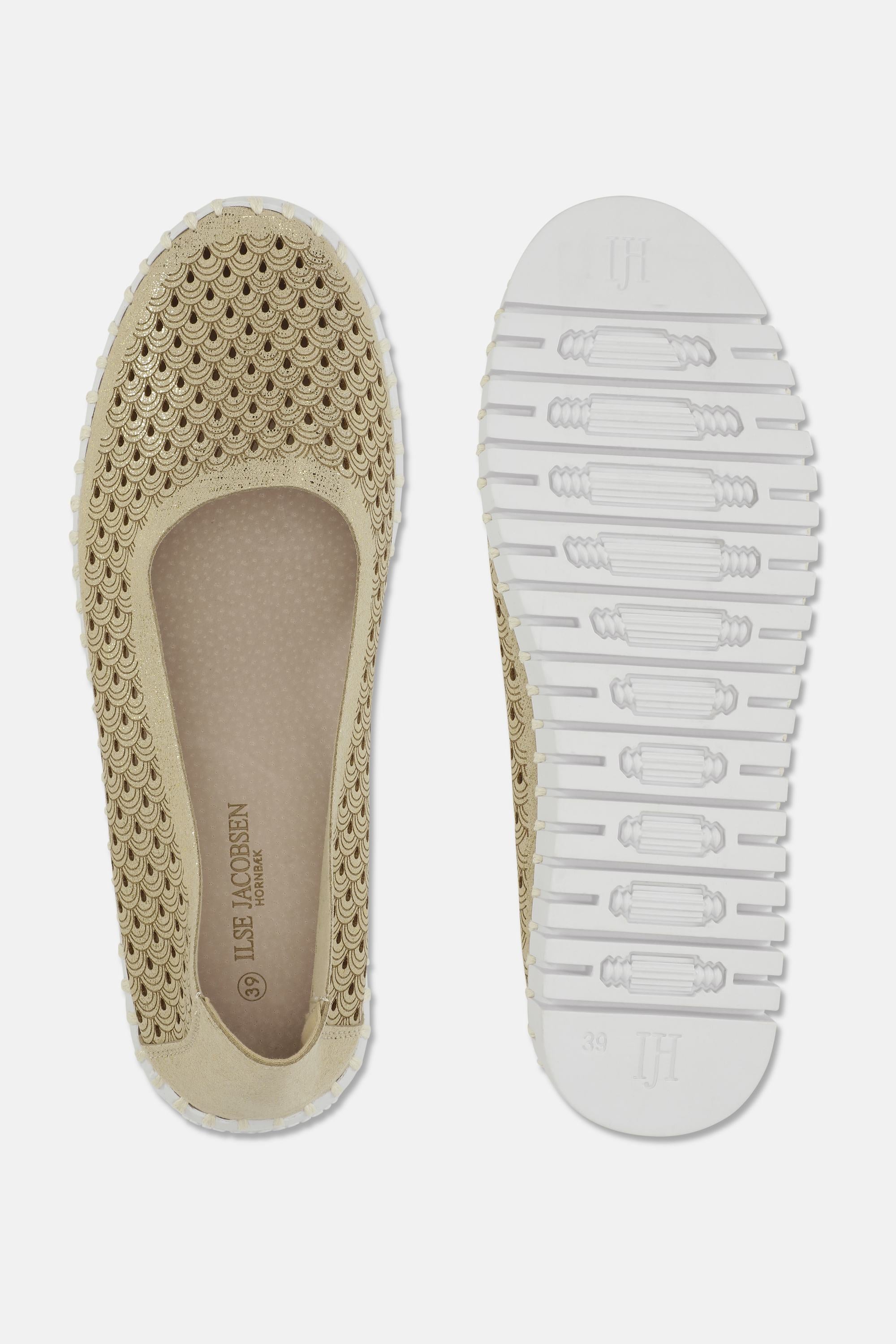 Tulip Sko Glitter - Platin White